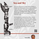 A plaque containing information about Sea and Sky Totem