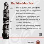 A plaque containing information about The Friendship Pole